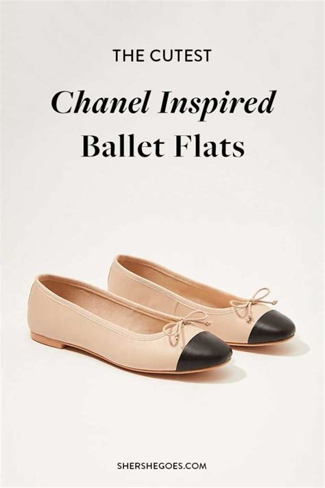 chanel inspired ballet flats|chanel look alike ballet flats.